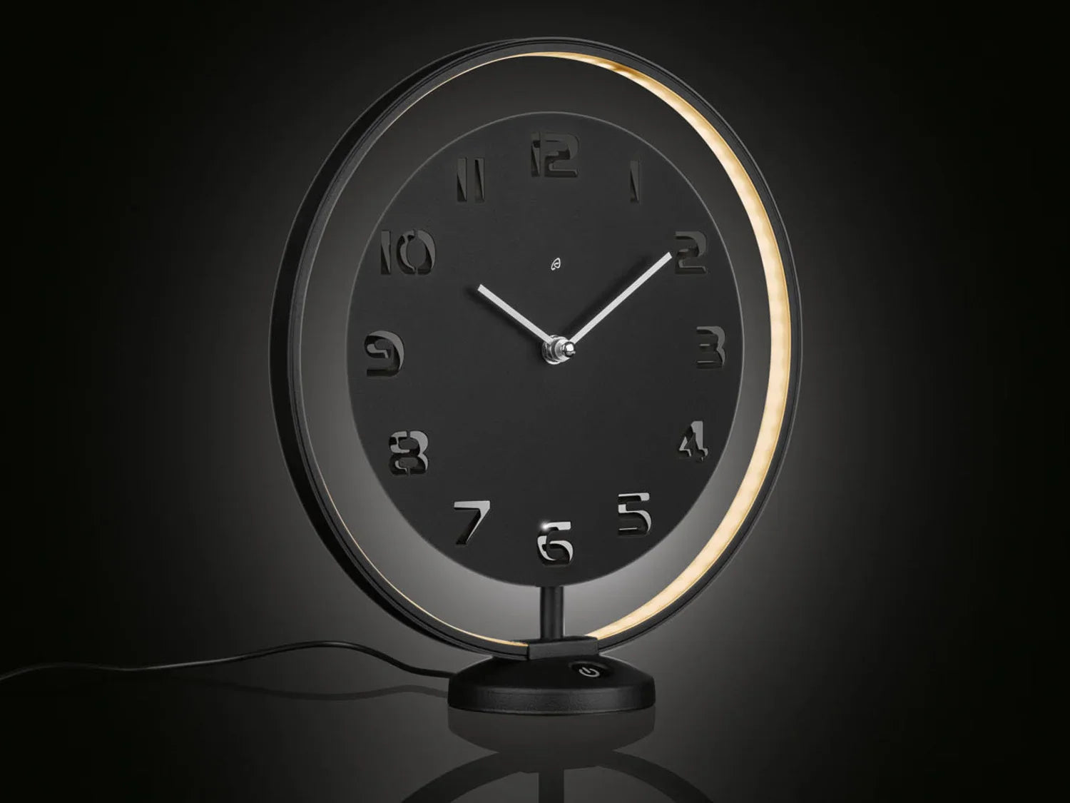 AURIOL Horloge de table, avec anneau lumineux LED