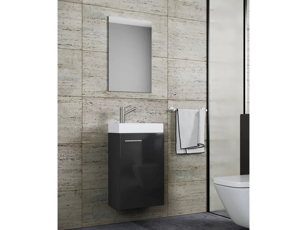 VCM Set d'armoire  glace ou miroir et meuble sous vasque avec lavabo Slito, pour salle de bain