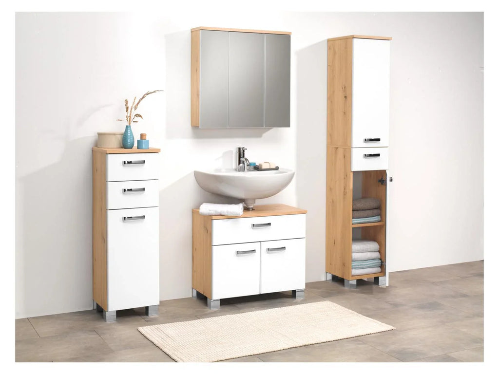 LIVARNO home Armoire latrale Palermo, blanc/imitation chne