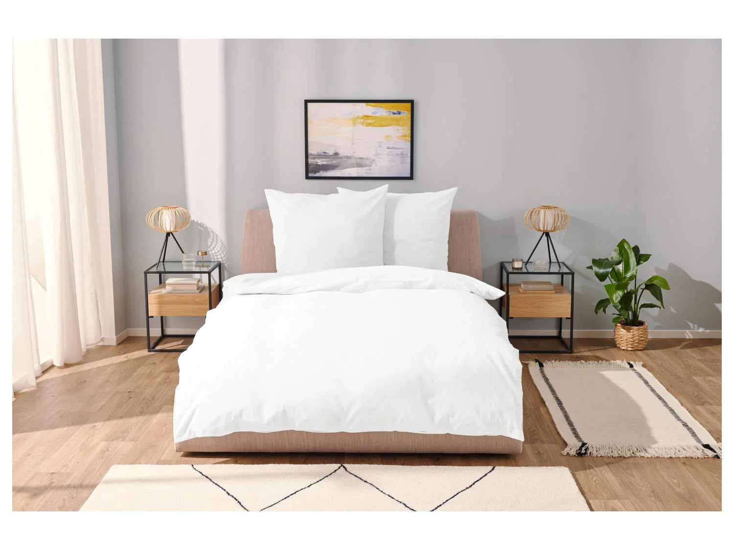 LIVARNO home Parure de lit en lin mlang, 240 x 220 cm