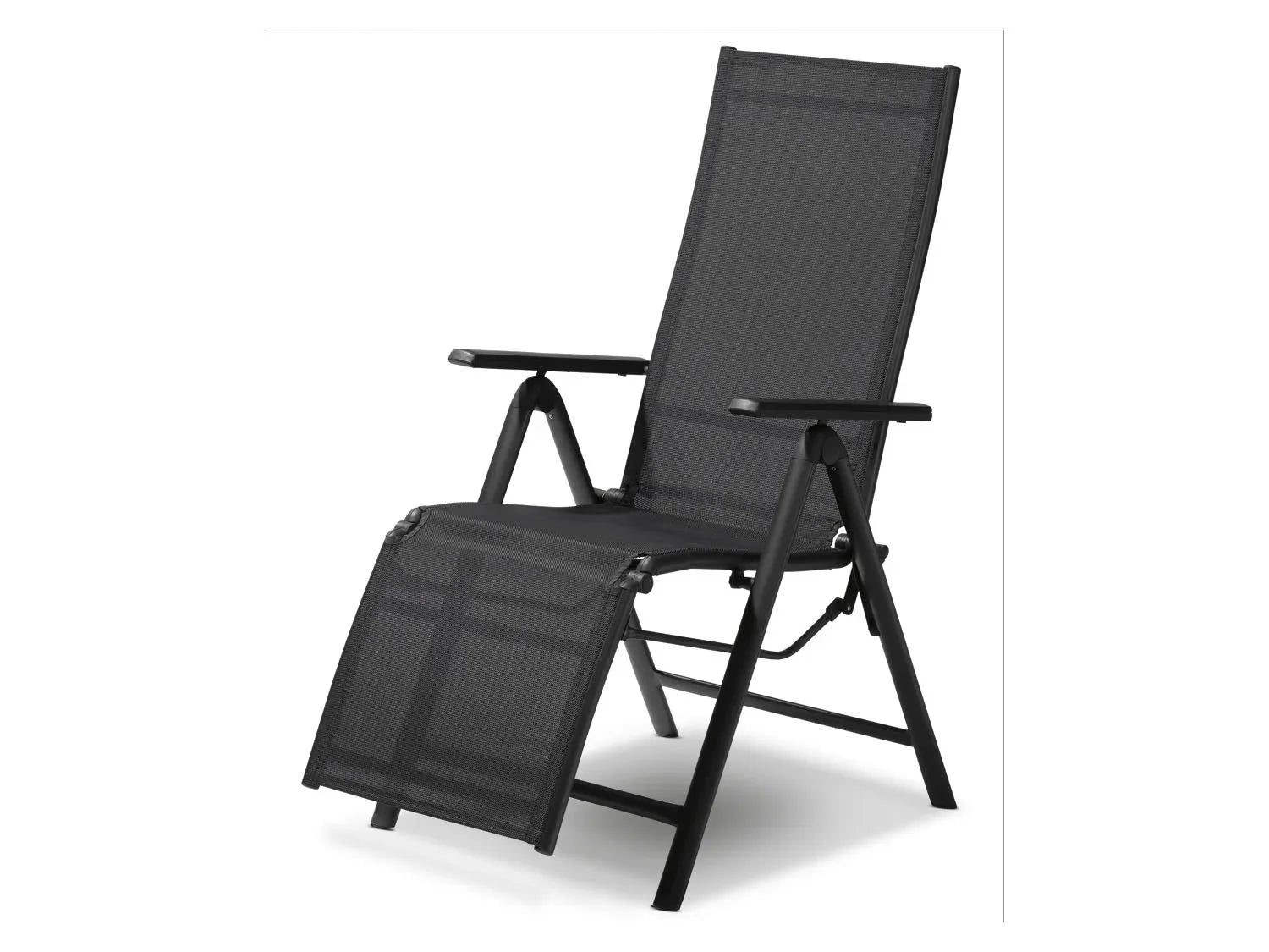 LIVARNO home Fauteuil en aluminium Houston, noir/anthracite