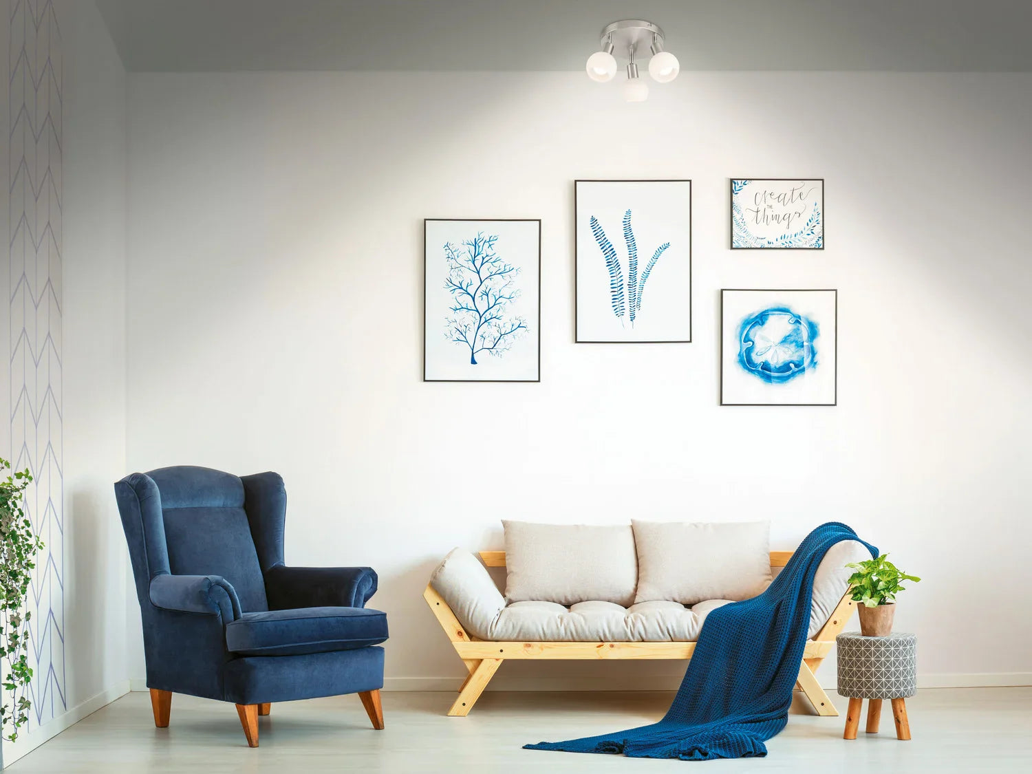 LIVARNO home Plafonnier  LED  3 spots