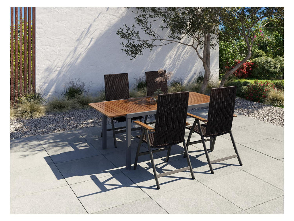 LIVARNO Table de jardin + Lot de 4 fauteuils Valencia