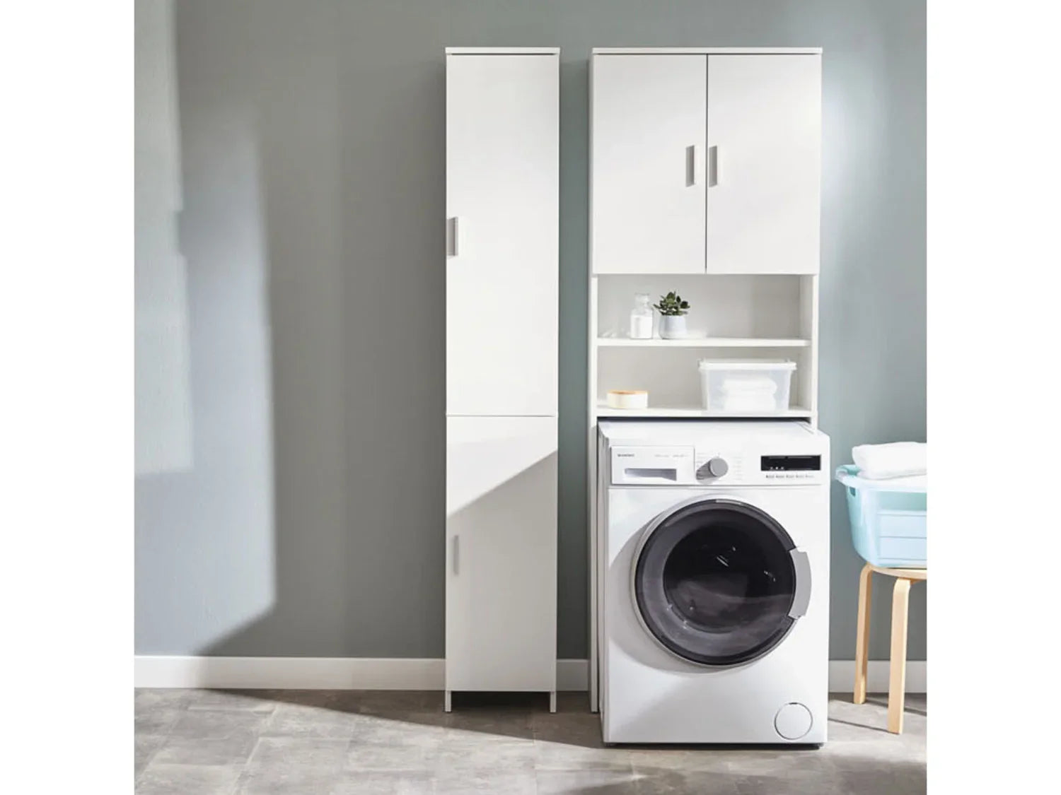 LIVARNO home Armoire d'appoint Liverpool, 32 x 190 x 25 cm, blanche