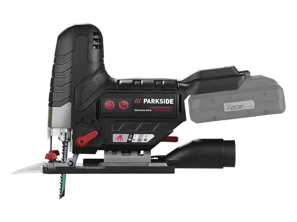 PARKSIDE PERFORMANCE Scie sauteuse sans fil, PSSPA 20-Li D3, 20 V