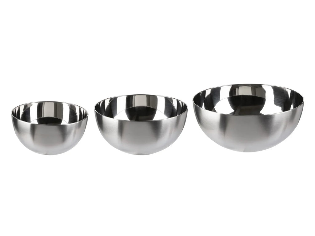 ERNESTO Set de 3 culs-de-poule en acier inoxydable