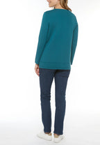 Veste longue en laine - VERT AUTOMNE