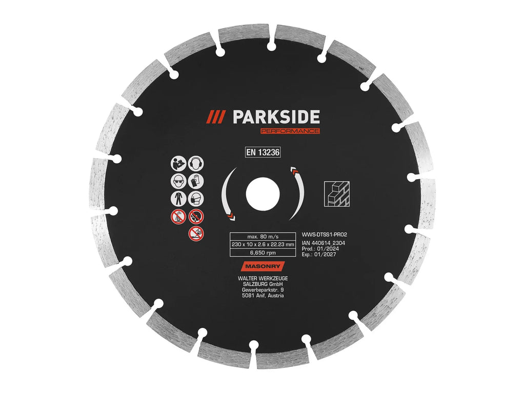 PARKSIDE PERFORMANCE Disques  trononner ou disques  barber,  230 mm