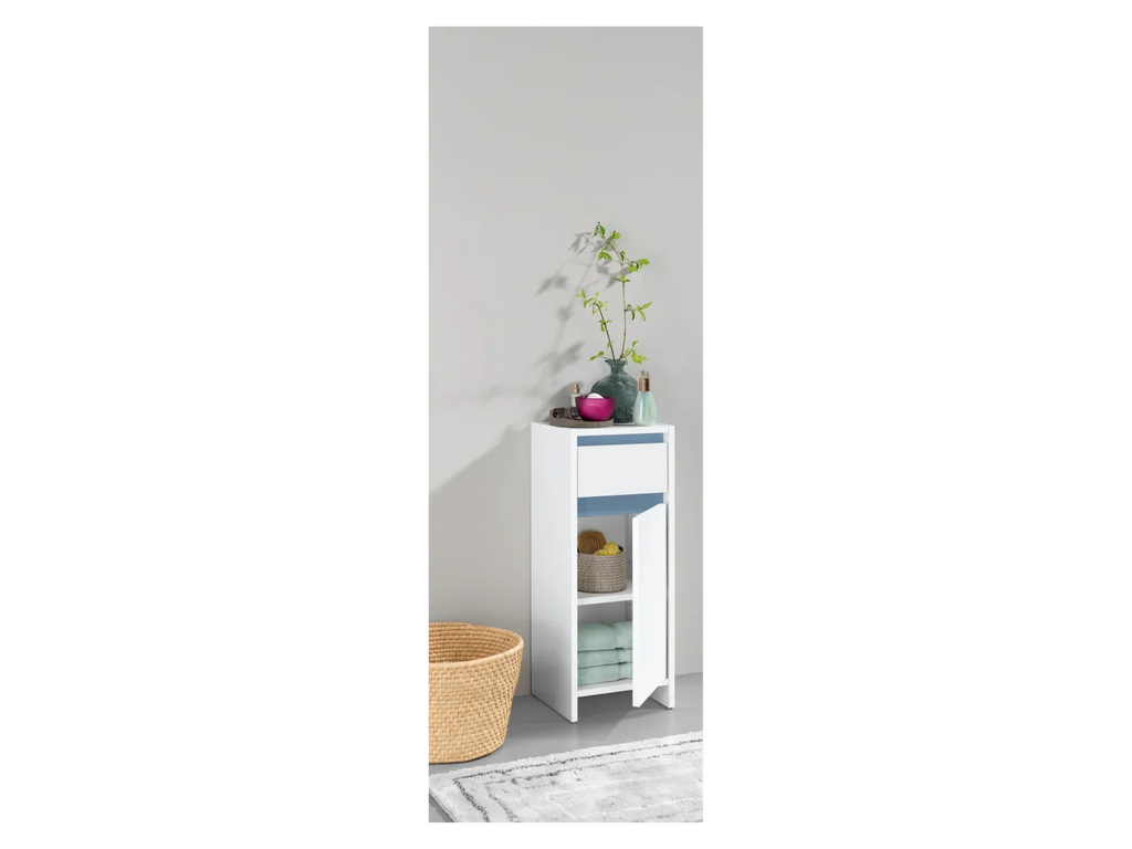 LIVARNO home Armoire latrale de salle de bains Oslo, 32 x 80 x 28 cm, blanche