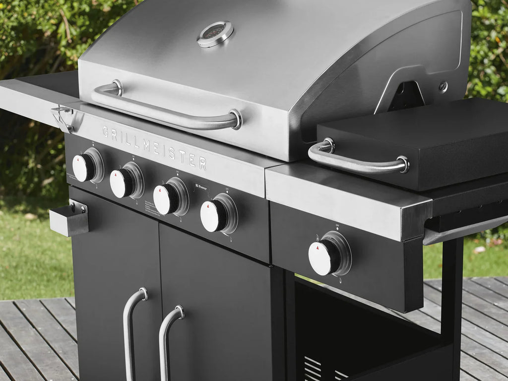 GRILLMEISTER Barbecue  gaz, avec 4 zones de cuisson