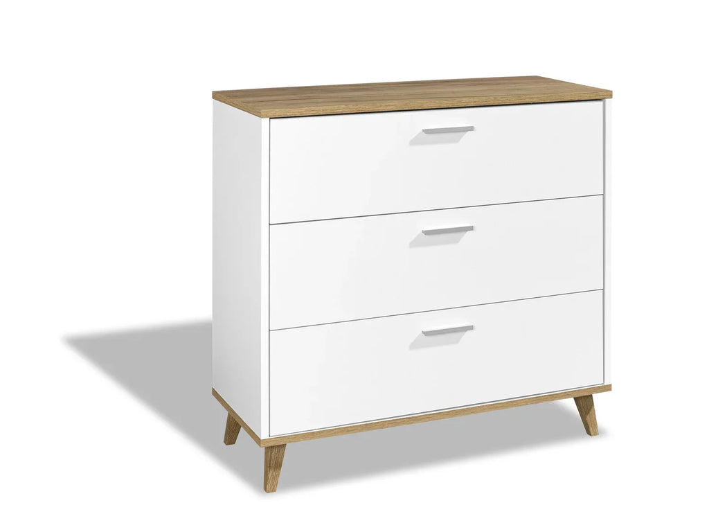 LIVARNO home Commode Corfu, 80 x 75,3 x 33 cm, blanc/imitation chne