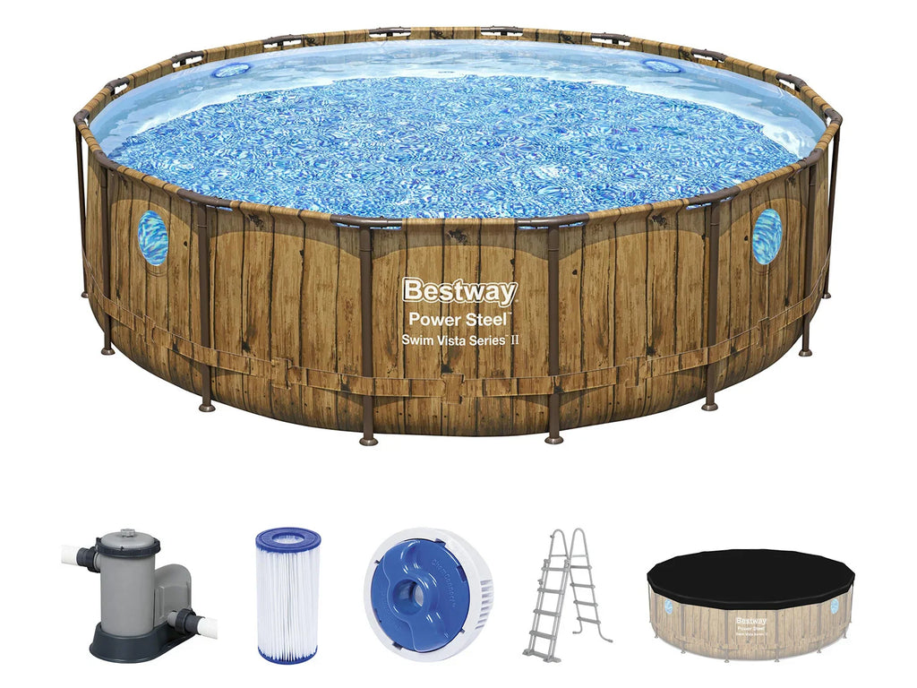 Bestway Piscine Power Steel Swim Vista,  488 x 122 cm