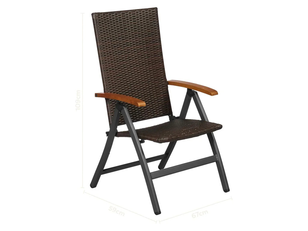 LIVARNO Table de jardin + Lot de 4 fauteuils Valencia