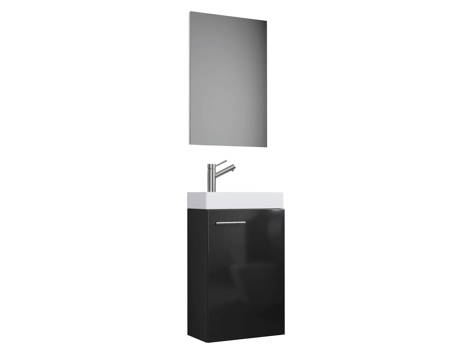 VCM Set d'armoire  glace ou miroir et meuble sous vasque avec lavabo Slito, pour salle de bain